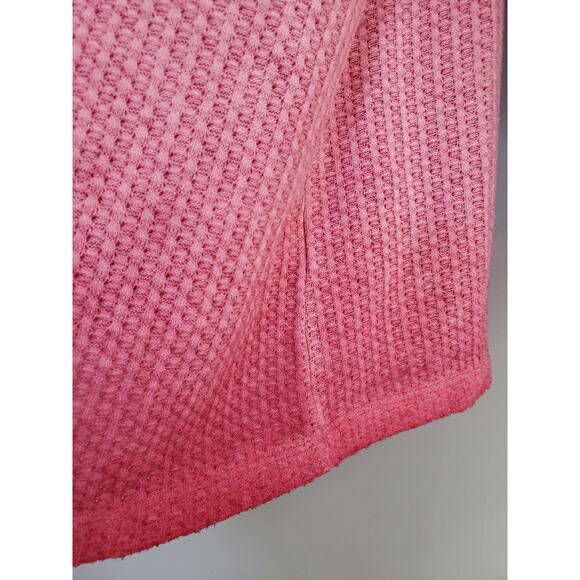 NEW TORRID WAFFLE SCOOP PINK PEACOCK‎ LONG SLEEVE HENLEY OMBRE - Picture 2 of 5